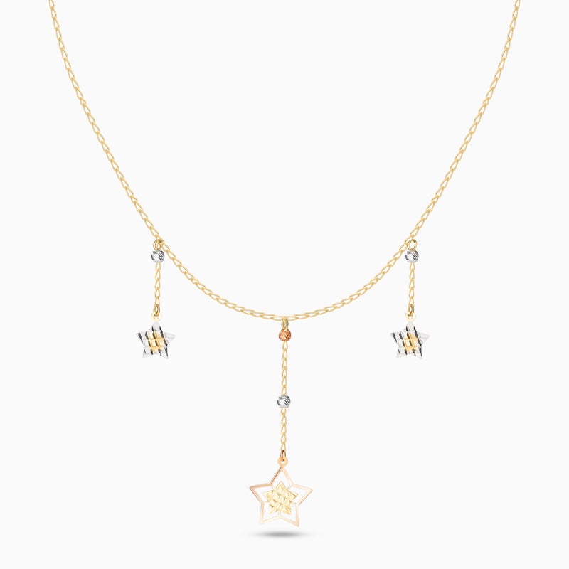 Miss L' by L'azurde Stars Shaped Pendant with Chain in 18K Gold - Image 3